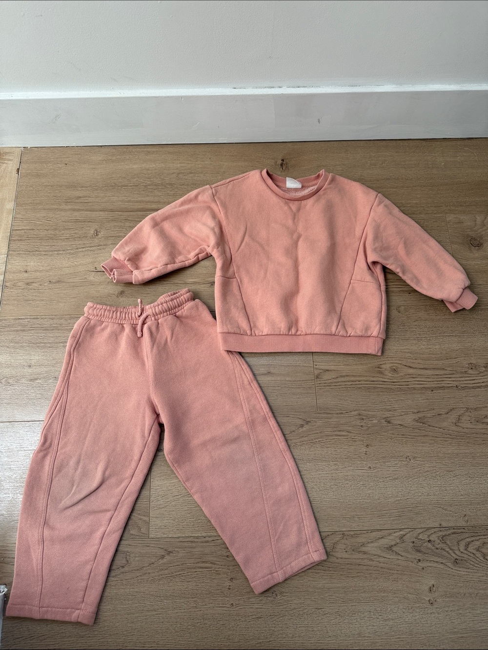 Zara Kids light Pink Sweatshirt & Joggers Set
